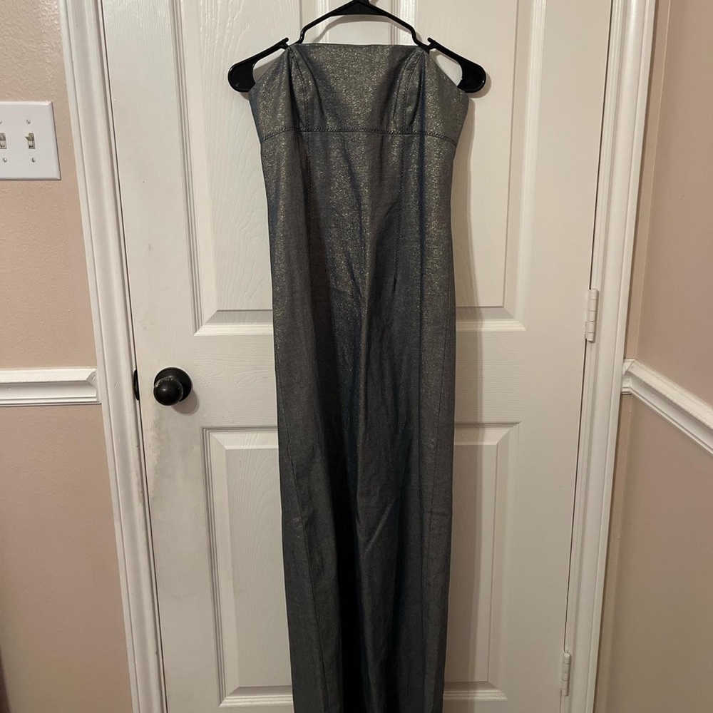 Nicole Miller Gray Maxi Dress